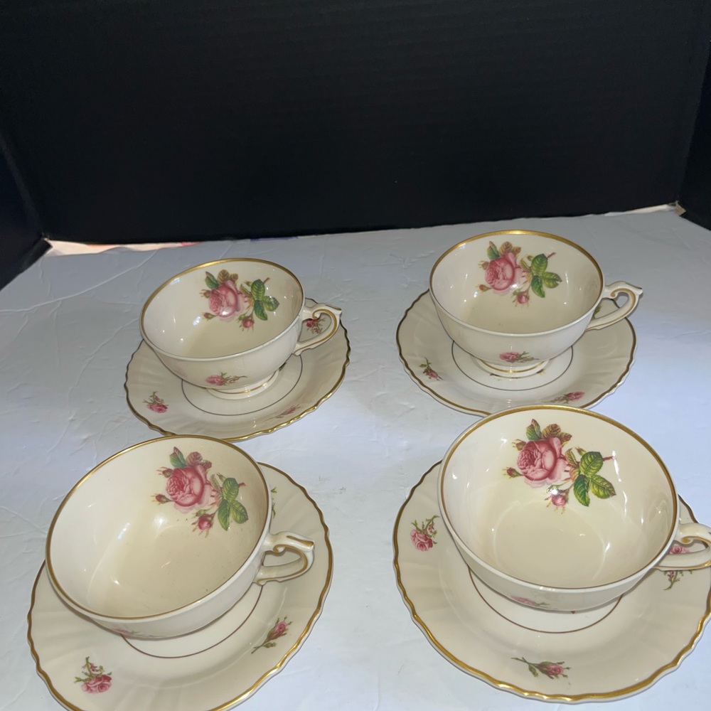 Syracuse China Vintage Cups and Saucers